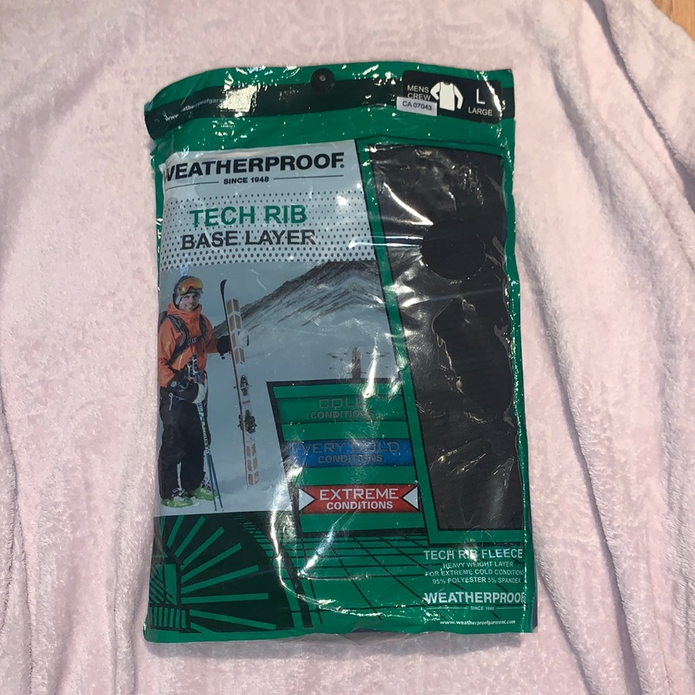 Weatherproof | Tech Rib Base Layer Men’s Large NEW - Picture 2 of 8